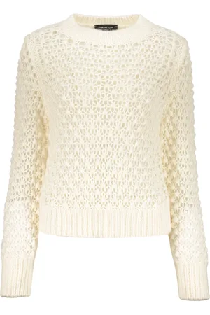 Fabiana Filippi Round-neck Knitwear, female, , 2XL, Knit Openwork Long Sleeve Jumper