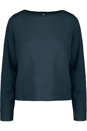 Bomboogie Round-neck Knitwear, female, , M, Boat-neck linen and cotton top