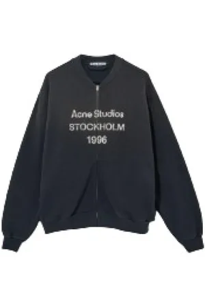 Acne Studios Zip-throughs, male, , L, Casual Crewneck Sweatshirt for Men