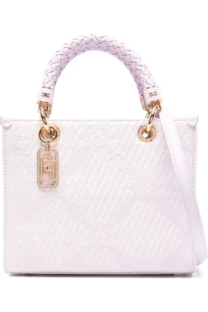 Elisabetta Franchi Handbags, female, , ONE SIZE, Braided Top Handle Shoulder Bag