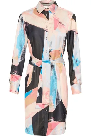 INWEAR Shirt Dresses, female, , S, Pale Pink Shirt Dress with Abstract Print