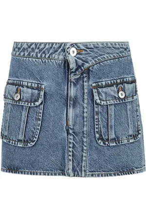 J.W.Anderson Denim trapeze mini skirt with front pockets