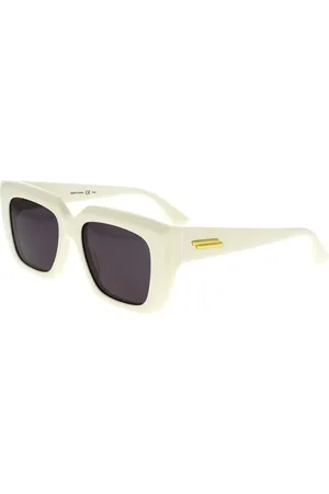 Bottega Veneta Sunglasses, unisex, , 52 MM, Square Unisex Sunglasses with Metal Stripes