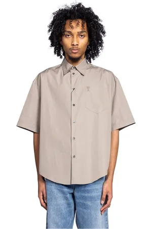 Ami Boxy Short Sleeve Shirt in Ash