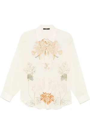 SEVENTY BY SERGIO TEGON Shirts, female, , M, Cream Buttoned-Cuff Shirt
