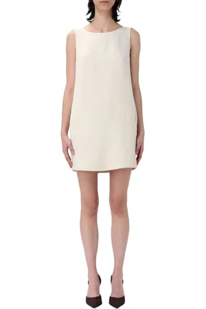 Dondup Linen Sleeveless Dress with V-Neck