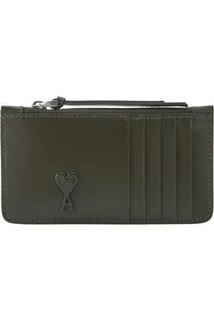 Ami Green Logo Wallet Cardholder Stylish Fashion