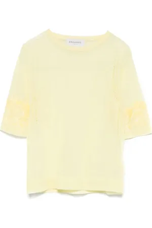 ERMANNO SCERVINO Sheer Tee Elegant Casual Fashion Top