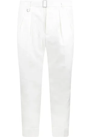 Paolo Pecora Slim Fit Twill Chino Belted Trousers