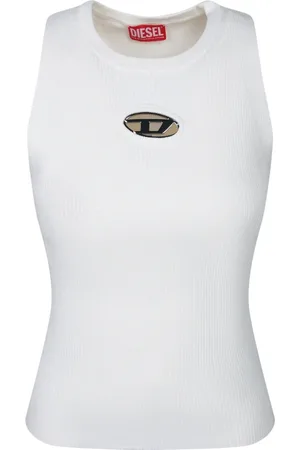 Diesel Sleeveless Tops, female, , XS, Sleeveless Top with Geometric Detail
