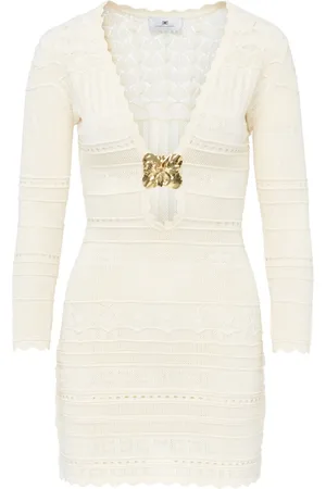 Elisabetta Franchi Knitted Dresses, female, , M, Butter Knit Dress
