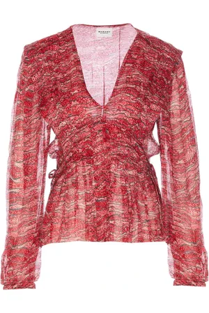 Isabel Marant Axeline Top with Zigzag Print