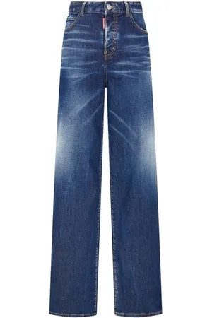 Dsquared2 Straight Jeans, female, , S, Distressed Wide Leg Jeans