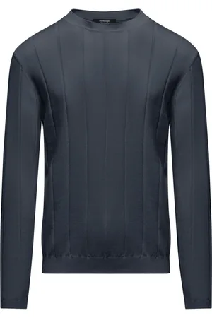 Bomboogie Round-neck Knitwear, male, , XL, Cotton Jumper with Wide Ribs