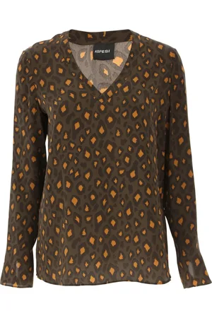 Aspesi Long Sleeve Tops, female, , M, Printed Jackets for Stylish Look