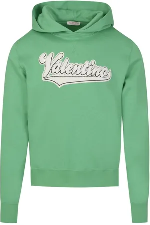 VALENTINO Hoodies, male, , XL, Embroidered Hoodie Cotton Classic