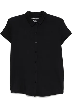 Majestic Button-Up Shirt with Short Sleeves