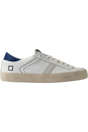 D.A.T.E. Sneakers, male, , 6 UK, Leather Low-Top Trainers Blue Heel