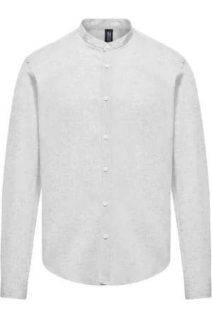 Bomboogie Casual Shirts, male, , XL, Linen/Cotton Shirt with Mandarin Collar