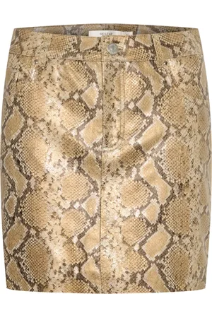 Gestuz Short Skirts, female, , M, Yellow Snake Short Skirt