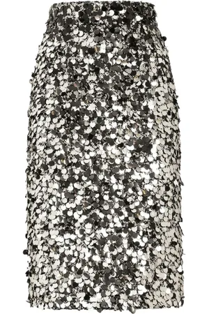 Dolce & Gabbana Midi Skirts, female, , L, Sparkling Sequin Skirt