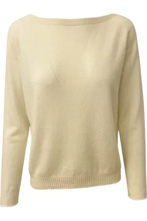 Gran Sasso Cashmere Boat Collar Pullover Cream