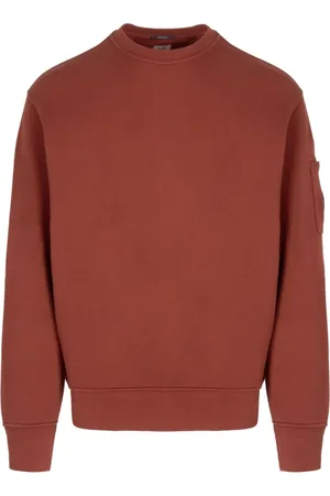 C.P. Company Diagonal Fleece Lens Sweatshirt Burgundy