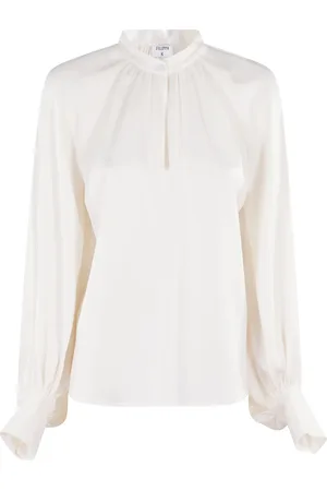 Filippa K Blouses, female, , S, Satin Stand Collar Blouse Cream
