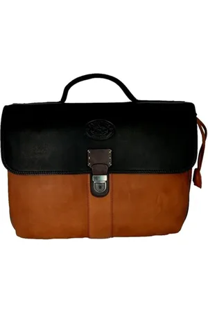 La Martina Leather Messenger Bag Briefcase