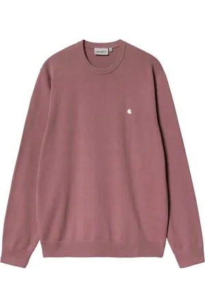 Carhartt Round-neck Knitwear, male, , S, Soft Cotton Jumper with Side Logo