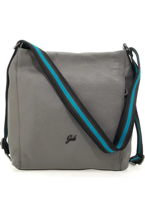Gabs Cross Body Bags, female, , ONE SIZE, Geometric Patchwork Shoulder Bag in Grey Leather