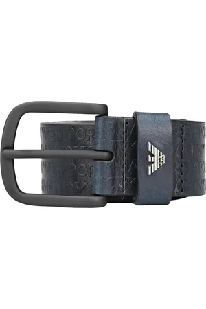 Emporio Armani Belts, male, , 100 CM, Logo Leather Belt