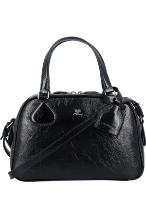 Courrèges Handbags, female, , ONE SIZE, Leather Bowling Bag with AC Logo
