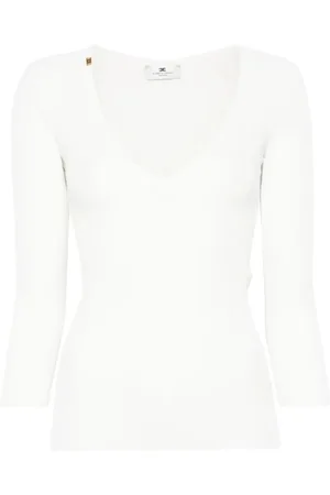Elisabetta Franchi Blouses, female, , S, V-Neck Jumper