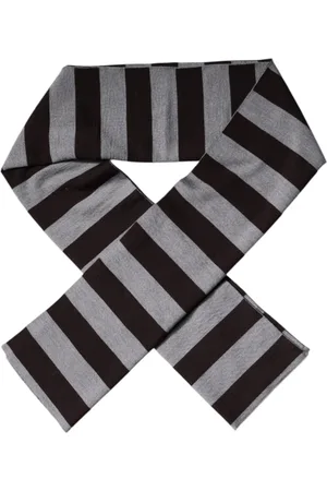 Dolce & Gabbana Striped Wool Neck Wrap Scarf