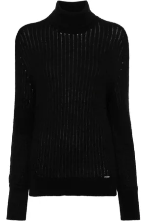 Kiton Cashmere Knitwear, female, , XL, Ribbed-Knit Jumper with Roll Neck
