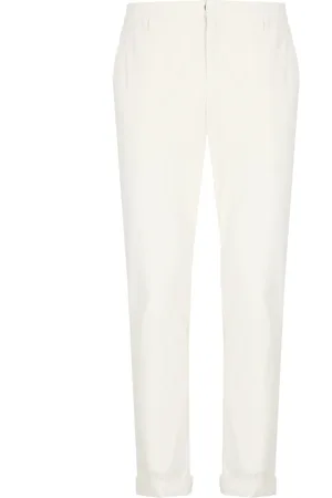 Dondup Chinos, male, , W35, Cotton Trousers with Front Buttons