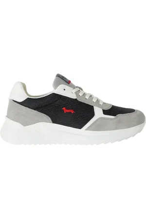 HARMONT&BLAINE Blue Grey Bassotto Logo Trainers