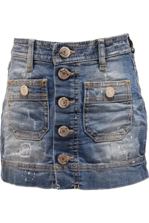 Dsquared2 Skirts, female, , 6 Y, Denim kids skirt Gonna Dq02A1