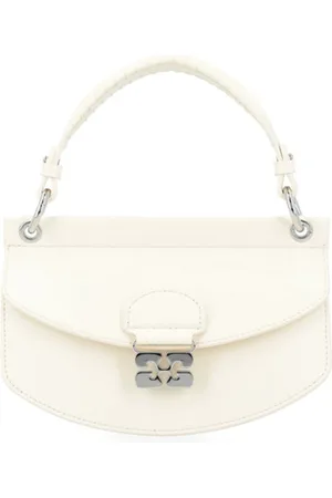 Ganni Handbags, female, , ONE SIZE, Mini Top Handle Bag in Egret