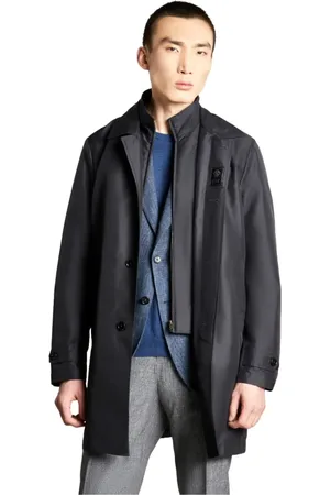 FAY Single-Breasted Coats, male, , S, Waterproof Morning Jacket Double Front