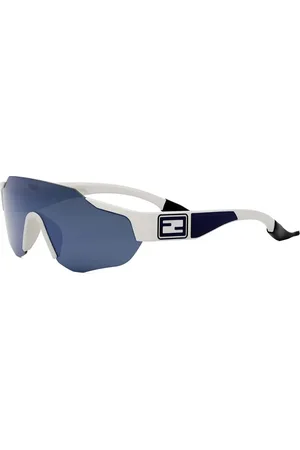Fendi Sunglasses, unisex, , ONE SIZE, Chic Mask Style Sunglasses with Lanyard