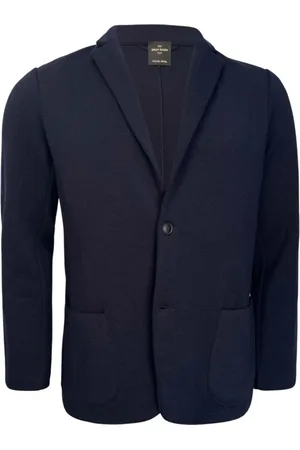 Gran Sasso Blazers, male, , M, Navy Athleisure Knit Blazer Jacket
