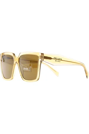 Prada Sunglasses, unisex, , ONE SIZE, Geometric Oversized Sunglasses with Futuristic Design