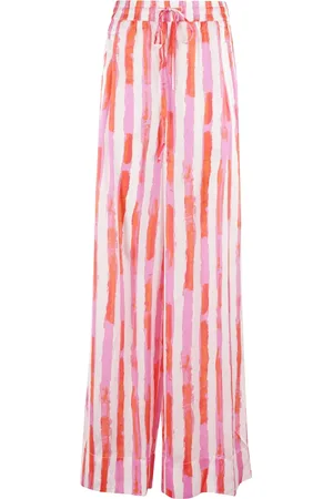 Essentiel Antwerp Wide Trousers, female, , XS, Wide Track Trousers in Satin Stripes