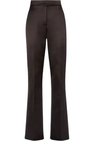 Fendi High-waisted Satin Trousers