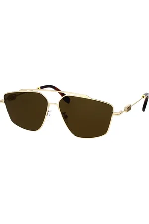 Fendi Sunglasses, unisex, , 58 MM, Geometric Glamour Sunglasses with Gold Frame