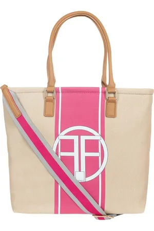 Fracomina Purple Colorful Detail Tote Bag Woman