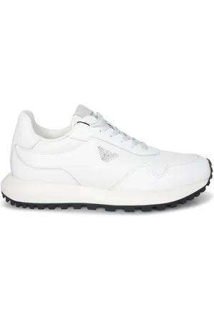 Emporio Armani Leather Nylon Runner Trainers