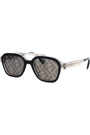 Fendi Sunglasses, female, , 52 MM, Geometric Glamour Sunglasses with Silver Lenses